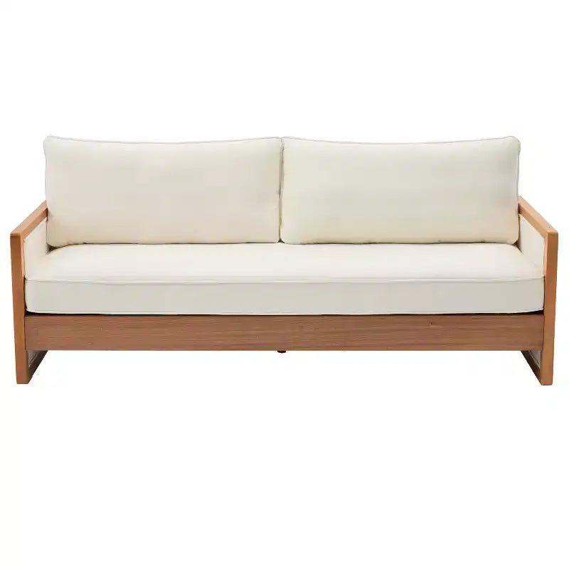 Canapé 3 places Christopher Knight Home Emanuelle de 77,8 po en bois d'hévéa moderne avec revêtement en chenille