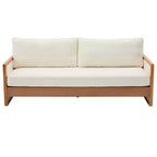Canapé 3 places Christopher Knight Home Emanuelle de 77,8 po en bois d'hévéa moderne avec revêtement en chenille