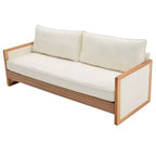 Canapé 3 places Christopher Knight Home Emanuelle de 77,8 po en bois d'hévéa moderne avec revêtement en chenille