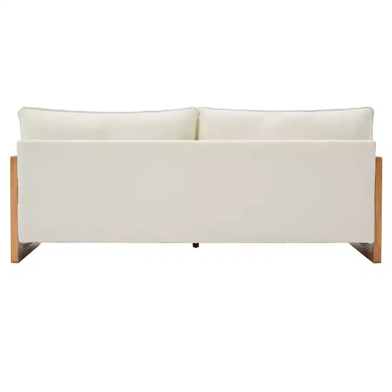 Canapé 3 places Christopher Knight Home Emanuelle de 77,8 po en bois d'hévéa moderne avec revêtement en chenille