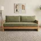 Canapé 3 places Christopher Knight Home Emanuelle de 77,8 po en bois d'hévéa moderne avec revêtement en chenille