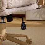 Karl Home Fauteuil moderne rembourré, chaise de bureau ergonomique avec hauteur réglable, pivotant à 360°, roulettes, chaise d'appoint coiffeuse