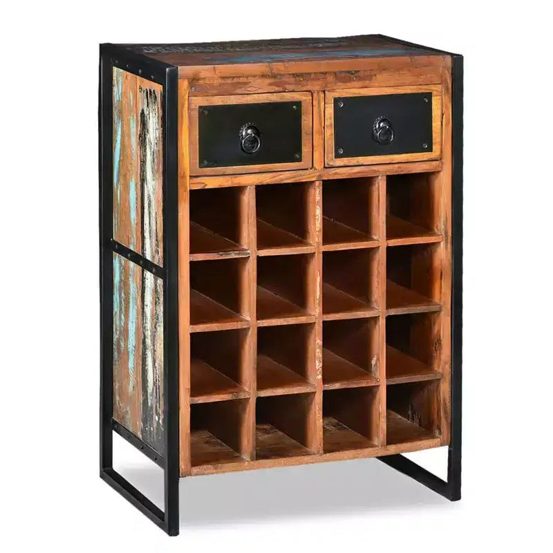 vidaXL Wine Rack 16 Bottles Solid Reclaimed Wood Freestanding Wine Storage