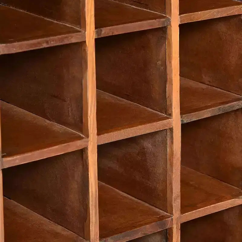 vidaXL Casier à bouteilles 16 bouteilles en bois de récupération massif, rangement à vin autoportant