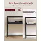 VASAGLE Table d'entrée à 2 niveaux, Table console étroite, Compartiments semi-ouverts, 23,9 x 100,1 x 80 cm