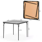 Ensemble table à manger pliable 3 pièces FurnitureR avec 2 chaises rembourrées, table de cuisine peu encombrante pour petit appartement, ensemble petit-déjeuner à cadre métallique