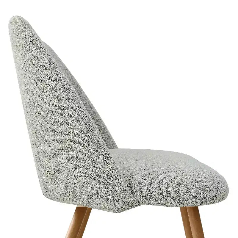Ensemble table à manger ronde 35" pour 4, table piédestal blanche et chaises en tissu bouclé avec pieds en métal, idéal pour les petits espaces-Panipeachy