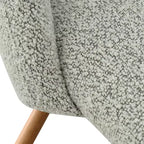 Ensemble table à manger ronde 35" pour 4, table piédestal blanche et chaises en tissu bouclé avec pieds en métal, idéal pour les petits espaces-Panipeachy