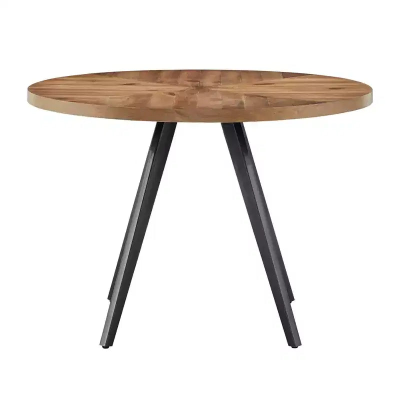 Jolana Oak Top Black Finish Dining Table - Oak - iNSPIRE Q