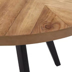 Table de salle à manger Jolana en chêne et finition noire - Chêne - iNSPIRE Q
