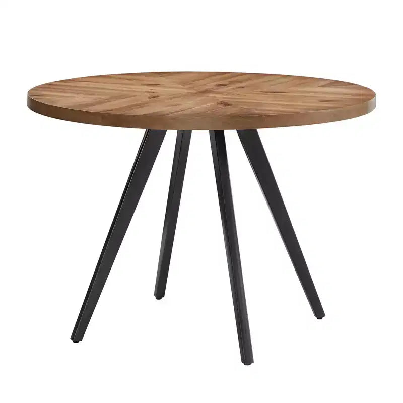 Table de salle à manger Jolana en chêne et finition noire - Chêne - iNSPIRE Q