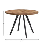 Table de salle à manger Jolana en chêne et finition noire - Chêne - iNSPIRE Q
