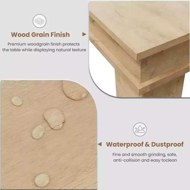 Table à manger extensible de 160 cm à 220 cm pour 6-10 personnes, tables de cuisine de style rustique avec cadre robuste en bois, grande table de dîner rectangulaire pour salle à manger