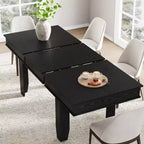 Table à manger extensible de 160 cm à 220 cm pour 6-10 personnes, tables de cuisine de style rustique avec cadre robuste en bois, grande table de dîner rectangulaire pour salle à manger