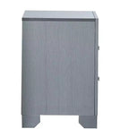 Table de chevet Passion Furniture Murry Silver 2 tiroirs de 61 cm de largeur