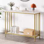 Console Table, Sofa Tables Narrow Entryway Table with Wood Shelf and Metal Frame, 41.5 Behind Couch Table Industrial Hallway Table for Living Room