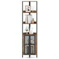 Gymax 6-Tier Corner Shelf 67 Tall Corner Bookshelf w/Cabinet & Adjustable Shelf
