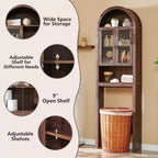Meuble de rangement arqué au-dessus des toilettes avec portes en acrylique, étagère de salle de bain, meuble de salle de bain moderne avec étagère réglable