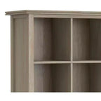 Bibliothèque et unité de rangement transitionnelle à 9 casiers Stratford en BOIS MASSIF de 45 po x 43 po