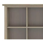 Bibliothèque et unité de rangement transitionnelle à 9 casiers Stratford en BOIS MASSIF de 45 po x 43 po