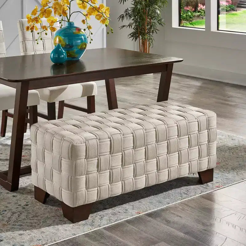 Banc Arvo en noyer tissé – iNSPIRE Q