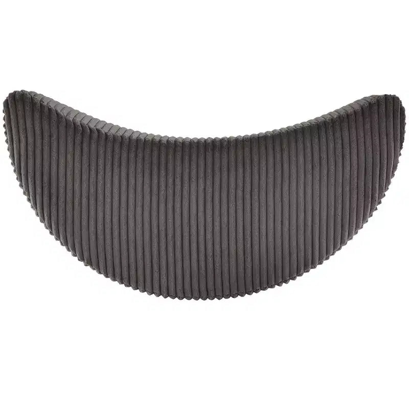 Pouf Louth Wale en velours côtelé et demi-lune - iNSPIRE Q