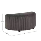 Pouf Louth Wale en velours côtelé et demi-lune - iNSPIRE Q