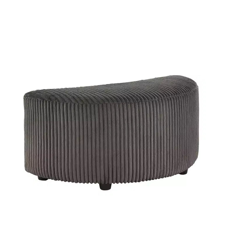 Pouf Louth Wale en velours côtelé et demi-lune - iNSPIRE Q