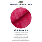 Pouf-fauteuil Ultimate Sack de 1,5 m en mousse recouvert de fourrure avec repose-pieds, rose