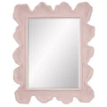 Uttermost Sea Coral Pink 27 1/4 x 34 1/4 Wavy Wall Mirror