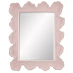 Uttermost Sea Coral Pink 27 1/4 x 34 1/4 Wavy Wall Mirror