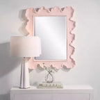 Miroir Mural Ondulé Uttermost Sea Corail Rose 27 1/4 x 34 1/4