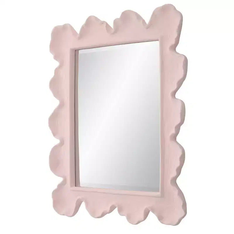 Miroir Mural Ondulé Uttermost Sea Corail Rose 27 1/4 x 34 1/4