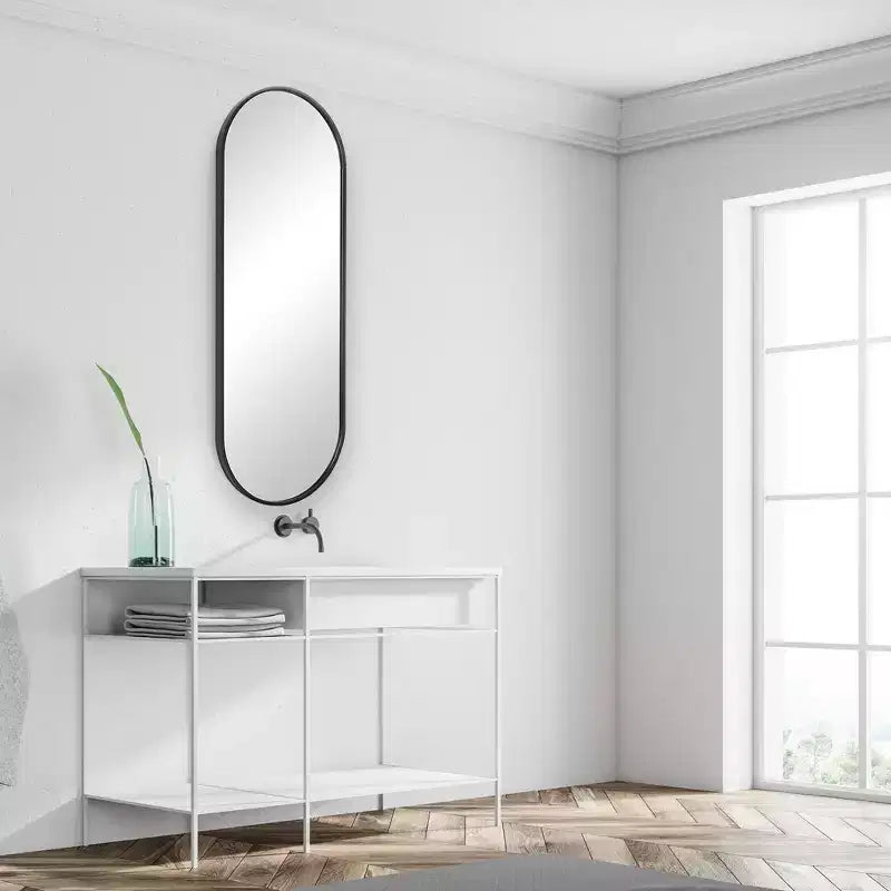 Miroir ovale Uttermost Varina 60 x 22 avec cadre noir