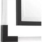Miroir mural rectangulaire Uttermost Balkan noir mat 28 x 38