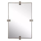 Uttermost Bateau Brushed Gun 25 1/4 x 37 1/4 Wall Mirror