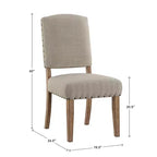 Chaises de salle à manger capitonnées Cobble Hill (lot de 2) - iNSPIREQ