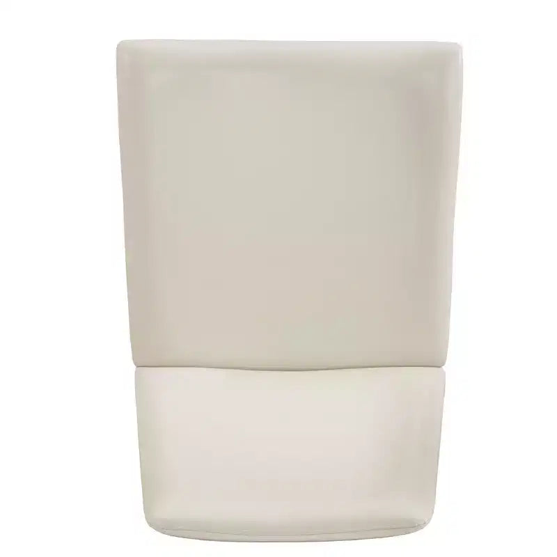 Chaise de salle à manger en cuir vegan blanc avec finition bois Fuske (lot de 2) - iNSPIREQ