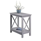 HomeStock Table d'appoint rectangulaire en bois 1 pièce