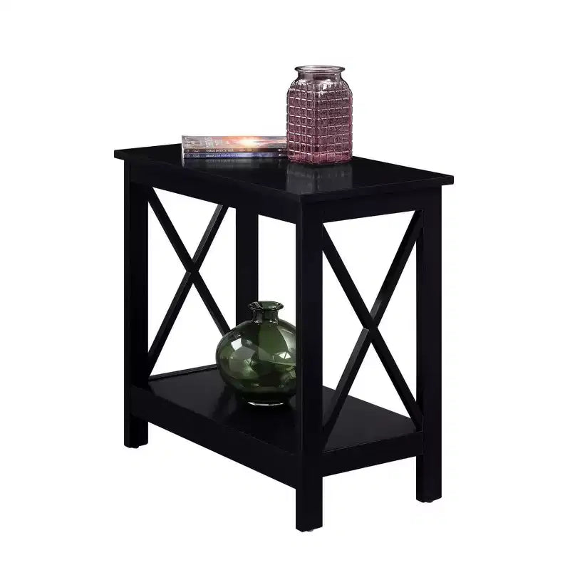 HomeStock Table d'appoint rectangulaire en bois 1 pièce