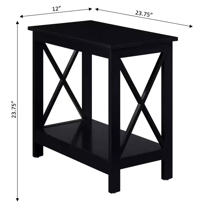 HomeStock Table d'appoint rectangulaire en bois 1 pièce