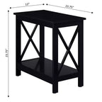 HomeStock Table d'appoint rectangulaire en bois 1 pièce