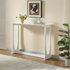 Kings Brand Furniture Console Table étroite 2 niveaux rectangulaire moderne Table de canapé pour entrée, couloir, salon