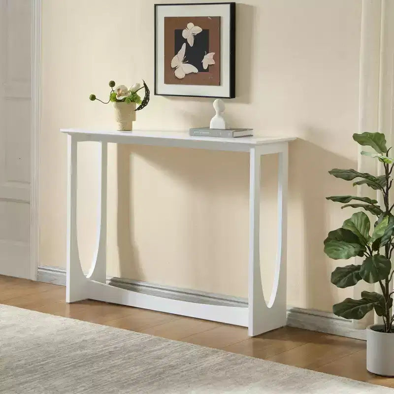 Kings Brand Furniture Console Table étroite 2 niveaux rectangulaire moderne Table de canapé pour entrée, couloir, salon