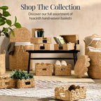Panier à linge Best Choice Products avec couvercle, panier à linge tressé à la main, avec doublure amovible et poignées intégrées