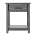 HomeStock Table de chevet rectangulaire en métal pour salon et chambre à coucher