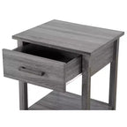 HomeStock Table de chevet rectangulaire en métal pour salon et chambre à coucher