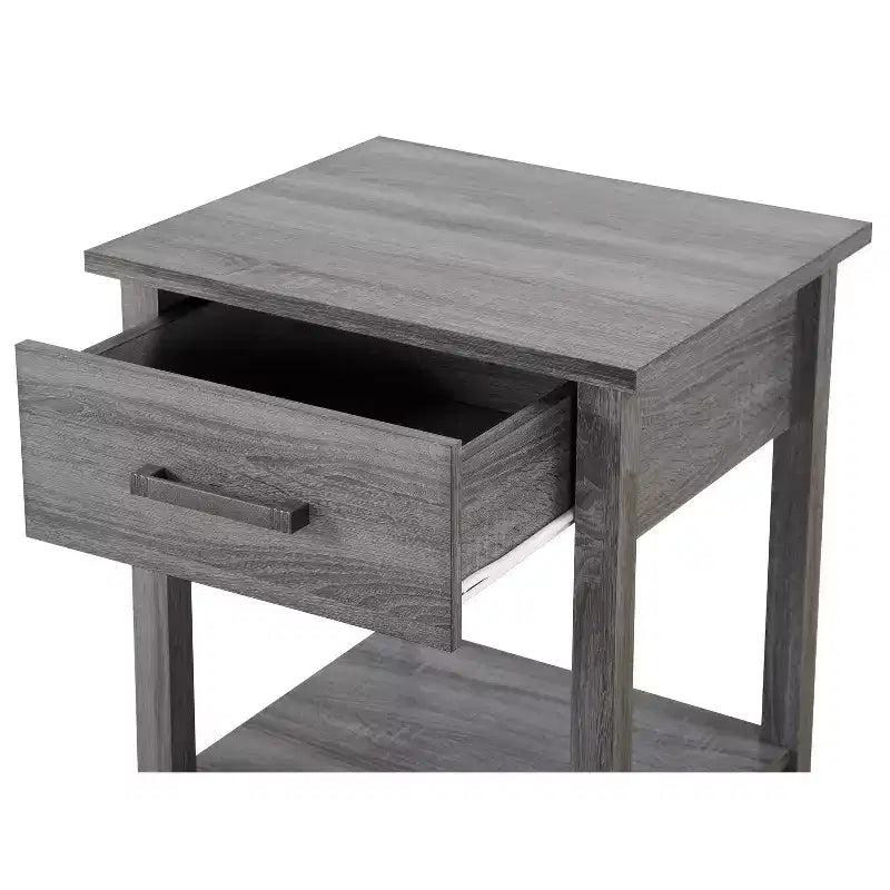 HomeStock Table de chevet rectangulaire en métal pour salon et chambre à coucher