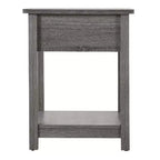 HomeStock Table de chevet rectangulaire en métal pour salon et chambre à coucher