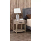 HomeStock Table de chevet rectangulaire en métal pour salon et chambre à coucher